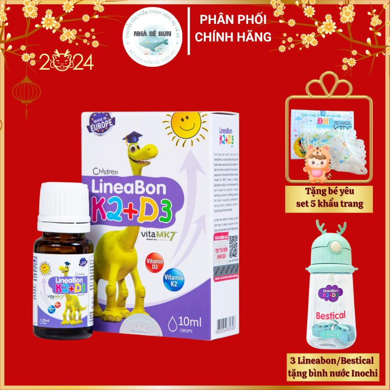Vitamin D3 K2 Lineabon D3k2 Tăng Chiều Cao 10ml