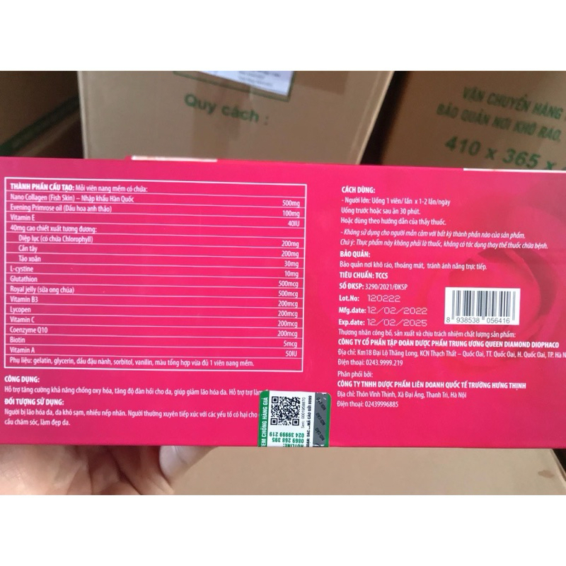 Viên Uống Đẹp Da SUPPER COLLAGEN NANO Q10 - Giúp Đẹp Da , Ngừa Lão Hóa , Sạm , Nám ( Hộp 3 lọ x 15 Viên )