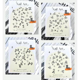 Set Charm nơ buom nhỏ đính móng , phụ kiện nail an an nail