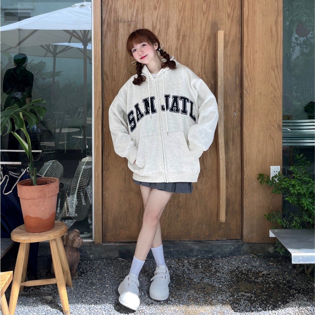 Áo hoodie cao cấp in chữ SAJATL chất nỉ bông  fom rộng nam nữ unisex. | BigBuy360 - bigbuy360.vn