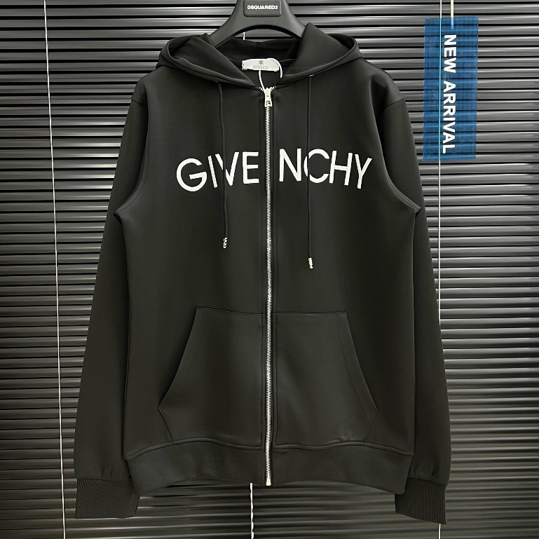 Áo khoác hoodie nỉ bông cao cấp in chữ GIVECHI fom rộng nam nữ unisex.