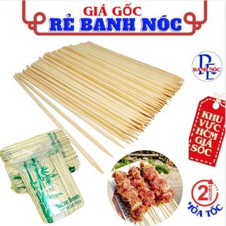 Que Xiên Tre Nướng Thịt, Xúc Xích Bich 500g, Đủ Size (15cm, 20cm,) - Xiên Que Tre Dùng Nướng Đồ Ăn - Tăm Tre Làm Mô Hình