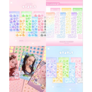Sticker bong bóng hình tròn, trái tim trang trí lấp lánh✨🫧💕