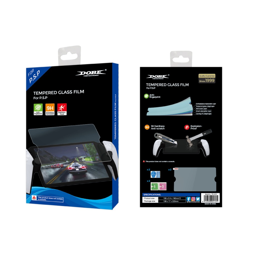 Combo 2 Kính Cường Lực xịn sò thương hiệu DOBE cao cấp 2.5D cho Máy chơi game Playstation / PS Portal