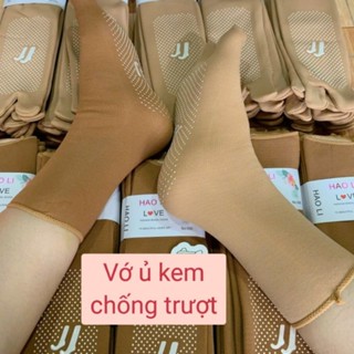 Set 5 Đôi Tất Vớ Lót Lông Cừu Có Hạt Chống Trượt, Ủ Kem, Chống Nắng, Giữ Ấm