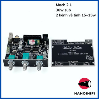 Mạch 2.1 ZK LT22 công suất 30w sub (15+15w 2 kênh vệ tinh) chuẩn hãng wuzhi audio có app chỉnh