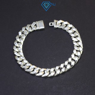  Vòng tay cuban trơn cho nam bản 10mm khoá hộp sang trọng cao cấp LTA0122 - Trang Sức TNJ 