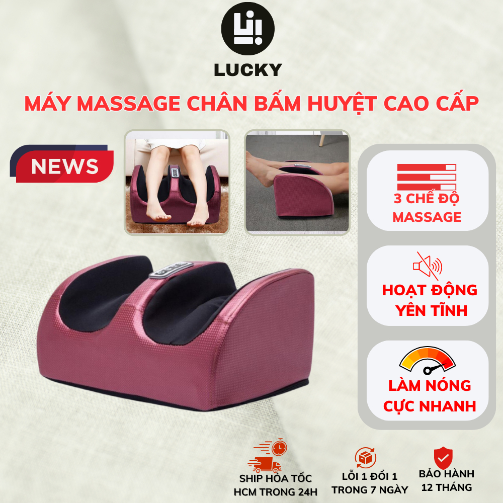 Máy Massage Chân Bấm Huyệt DELAX Bản Cao Cấp 3 Chế độ Xoa Bóp Bàn Chân Tự Động Cho Dân Văn Phòng, Người Lớn Tuổi