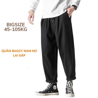 BIGSIZE 40-110KG Quần Baggy Unisex Nam Nữ Sói Store cạp chun công sở phong cách Hàn Quốc