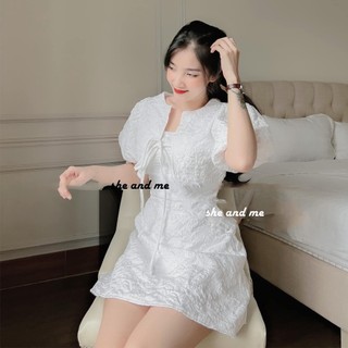 Đầm gấm hoa 2 dây dáng xòe xinh y hình kèm khoác