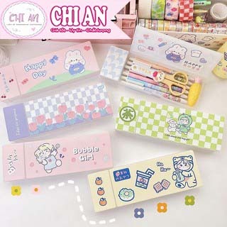 Hộp bút cute nhiều ngăn để bàn CHIAN, hộp đựng bút nhựa đa năng cho học sinh giá rẻ dụng cụ văn phòng phẩm OB07 ;