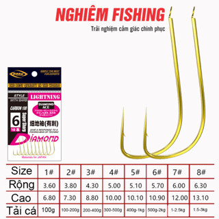 Lưỡi Câu Cá Vừa Và Nhỏ Màu Vàng ( # LC 006 )
