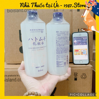 Nước hoa hồng hanajirushi chiết xuất hạt ý dĩ xuất xứ nhật bản 500ml