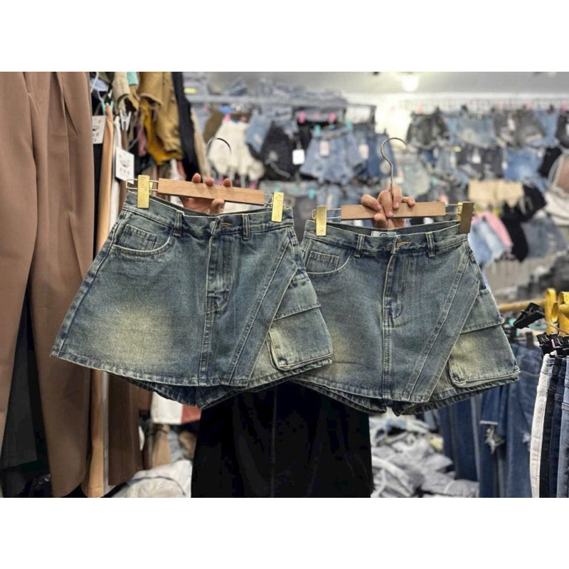 CHÂN VÁY DENIM TÚI HỘP KÈM LÓT MẪU MỚI