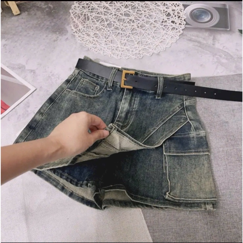 CHÂN VÁY DENIM TÚI HỘP KÈM LÓT MẪU MỚI