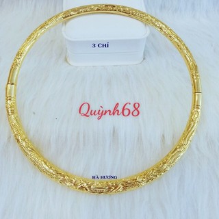 Kiềng cưới.,kiềng cô dâu chạm rồng mạ vàng sang trọng to 3 chỉ quỳnh68