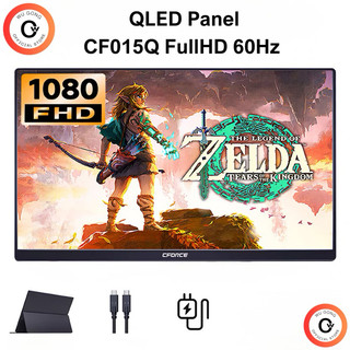  Màn Hình Di Động CFORCE 15.6 inch FullHD 60hz tấm nền QLED kèm bao da. Cổng kết nối Type + HDMI
