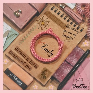 Vòng Tay Màu Hồng Kumihimo Emily - Made By VeeTee