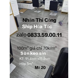 Combo 8m2 sàn nhựa giả gỗ keo sẵn chỉ bóc ra là dán.Nhận thi công