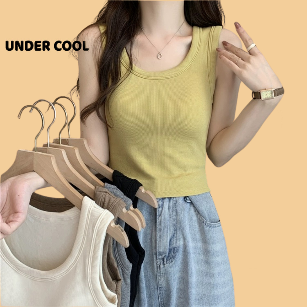 Áo Ba Lỗ Cổ Vuông Thun Nỉ UNDERCOOL Nhiều Màu Trơn Basic Trẻ Trung