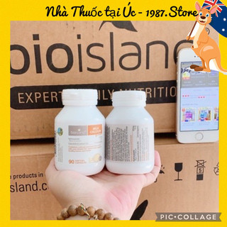 (Date 2025) Canxi sữa Bioisland Milk Calcium, Úc (90 viên hình cá) cho bé từ 7 th