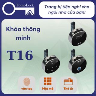 Khóa tủ thông minh mini T-16 3 phiên bản Vân tay, Mã số, Thẻ từ, sử dụng cho tủ gỗ, tủ sắt, tủ ngăn kéo, tủ hồ sơ.v.v..