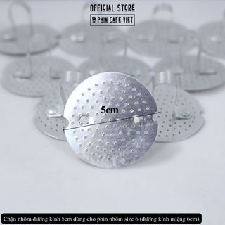 Combo 10 tim, ruột, lõi, chặn gài, nén phin cà phê bằng nhôm đường kính 5cm dùng cho phin nhôm thường size 6