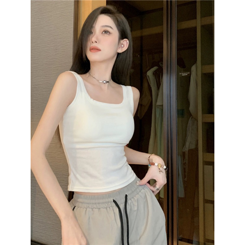 Áo Ba Lỗ Dây To Có Mút Ngực, Áo 2 dây bản to cổ vuông màu trơn (Có bigsize) BL44 | BigBuy360 - bigbuy360.vn