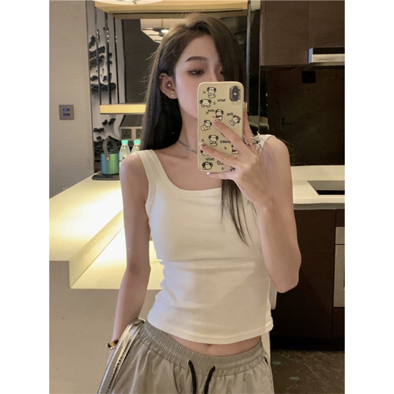 Áo Ba Lỗ Dây To Có Mút Ngực, Áo 2 dây bản to cổ vuông màu trơn (Có bigsize) BL44 | BigBuy360 - bigbuy360.vn