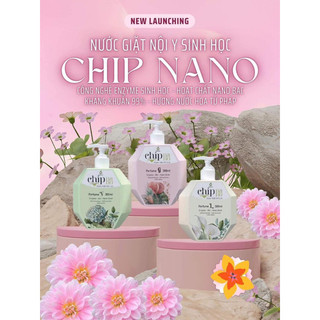 Nước giặt đồ lót chip nano 500ml enzyme sinh học, hương nước hoa pháp kháng khuẩn