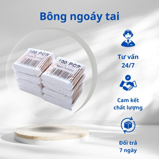 Tăm bông ngoái tai ,bông tăm ngoáy tai 100 chiếc /gói