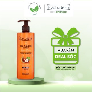 Gel tắm Evoluderm chiết xuất Tinh dầu Argan và Bơ Hạt Mỡ 500ml