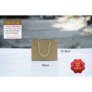  50 cái - Túi giấy kraft ngang mini đựng quà tặng mỹ phẩm nhỏ phụ kiện mỹ phẩm nhỏ - Túi số 18 