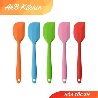 Phới dẹt silicon spatula đúc liền chịu nhiệt 21 cm, 28 cm dùng để vét bột, trộn bột