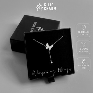  Dây chuyền bạc nữ "Whispering Wings" vòng cổ nữ charm butterfly cao cấp S925 sang trọng KILIG CHARM - KV06 