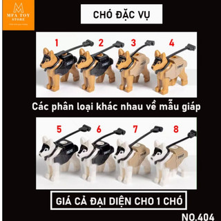Đồ chơi lắp ráp swat army, mô hình đồ chơi - Chó đặc vụ chiến đấu  No.404