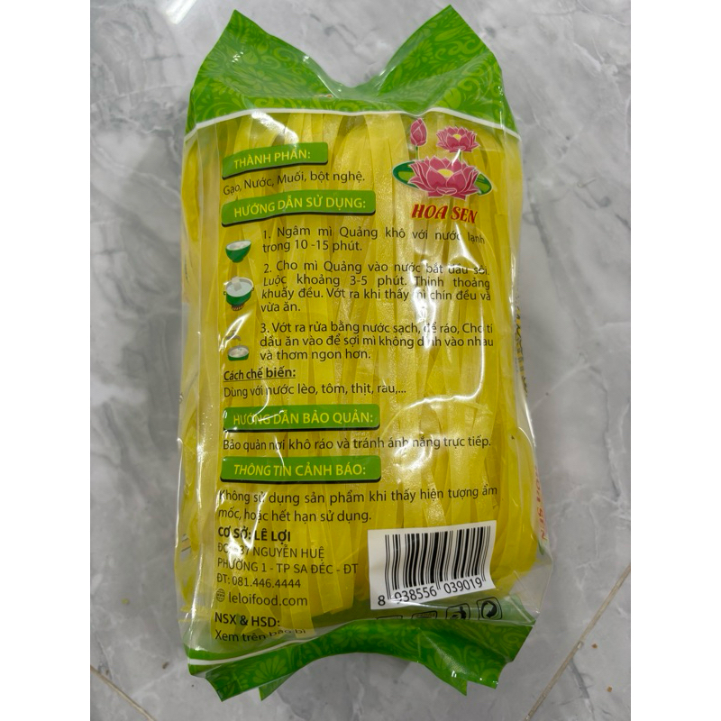 Mì Quảng Khô - Mì Quảng Hoa Sen - Mì Quảng Nam Gói 400G