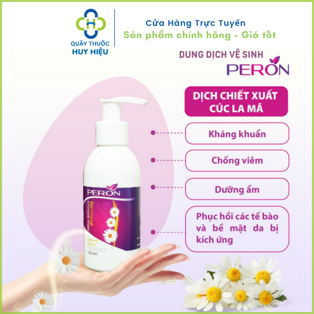 Dung Dịch Vệ Sinh Phụ Nữ Peron- Nhập khẩu chính hãng Châu Âu, Chai 150ml