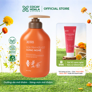Sữa Tắm Thảo Dược Hữu Cơ Gừng Nghệ Giữ Ấm Cơ Thể Cỏ Cây Hoa Lá Việt Nam 500g - Dành riêng cho Mẹ Bầu, Mẹ Sau Sinh