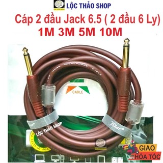 Cáp âm thanh 2 đầu 6.5 dài 1.5M 3M 5M 10M chuyên dùng guitar, organ cao cấp (cáp 2 đầu 6 ly)