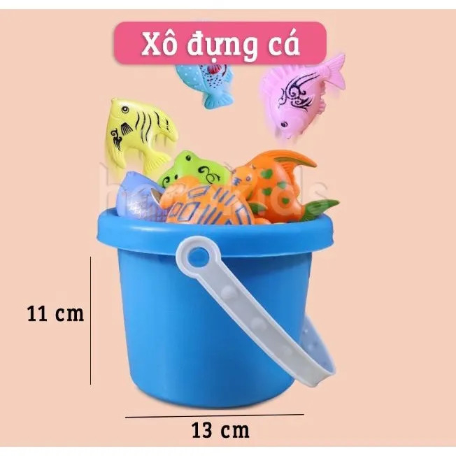 Đồ Chơi Câu Cá Cho Bé 42 Chi Tiết Có Gắn Nam Châm Với Bể Phao 2 Tầng Kèm Bơm Giúp Bé Vui Chơi Thỏa Thích