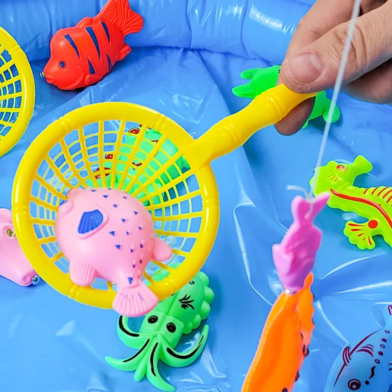 Đồ Chơi Câu Cá Cho Bé 42 Chi Tiết Có Gắn Nam Châm Với Bể Phao 2 Tầng Kèm Bơm Giúp Bé Vui Chơi Thỏa Thích