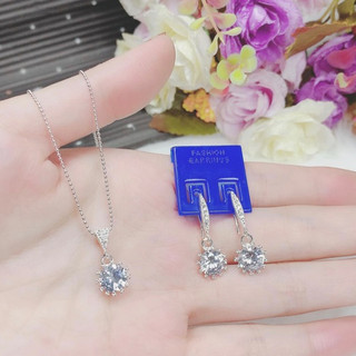 Bộ trang sức bạc , đính đá lấp lánh , đủ màu , chất liệu bạc ta
