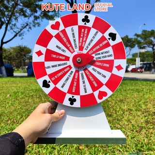 Vòng quay ăn nhậu tiếng anh Drinking Game Roulette 16 ô bằng gỗ MDF chắc chắn chống nước cho bữa tiệc cực vui V-N5