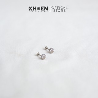 Khuyên tai Chân mèo 4 hạt đá - Titanium G23 - Khoen store