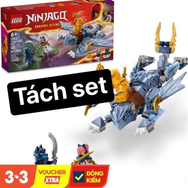 LEGO NINJAGO 71810 Đồ chơi lắp ráp Riyu The Babe Dragon