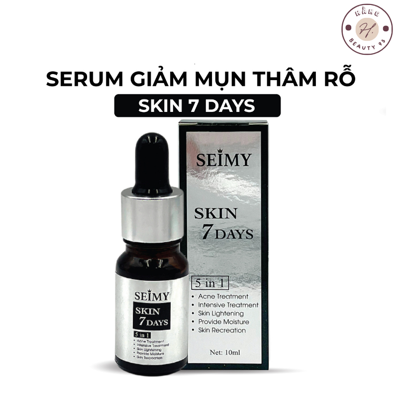 Serum giảm mụn thâm rỗ SEIMY 10ml Skin 7 Days, giảm thâm, dưỡng trắng da