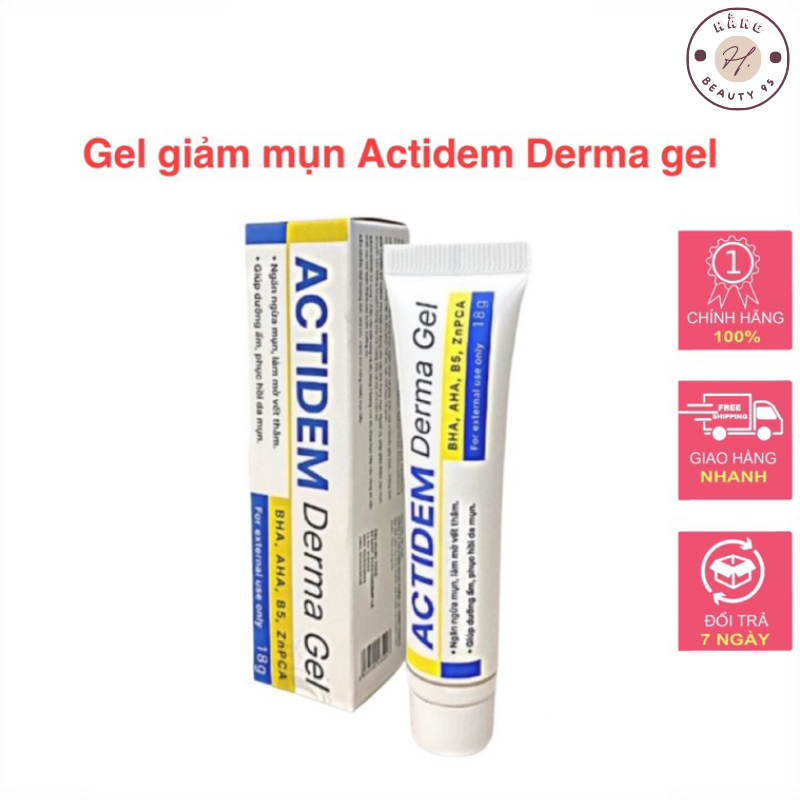 Actidem Derma Gel giảm mụn mờ thâm mụn ngăn ngừa mụn tái phát 18 gram