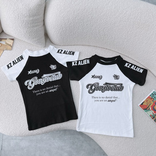 Nabiii- áo baby tee phối tay in chữ
