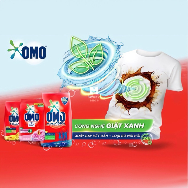 Bột Giặt Omo 5.7kg & Hương Comfort Tinh Dầu Thơm 5.3kg